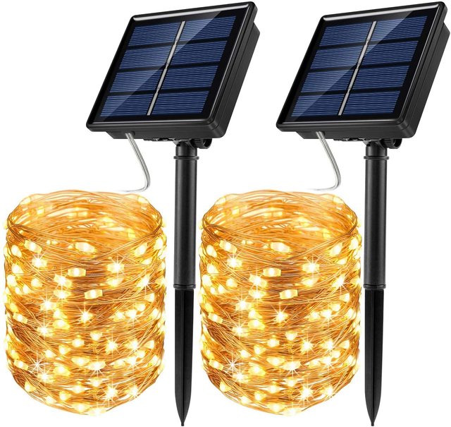 Solar String Fairy Lights Waterproof Outdoor Garland Solar Power Lamp Christmas Lights For Garden Decoration 8 Modes