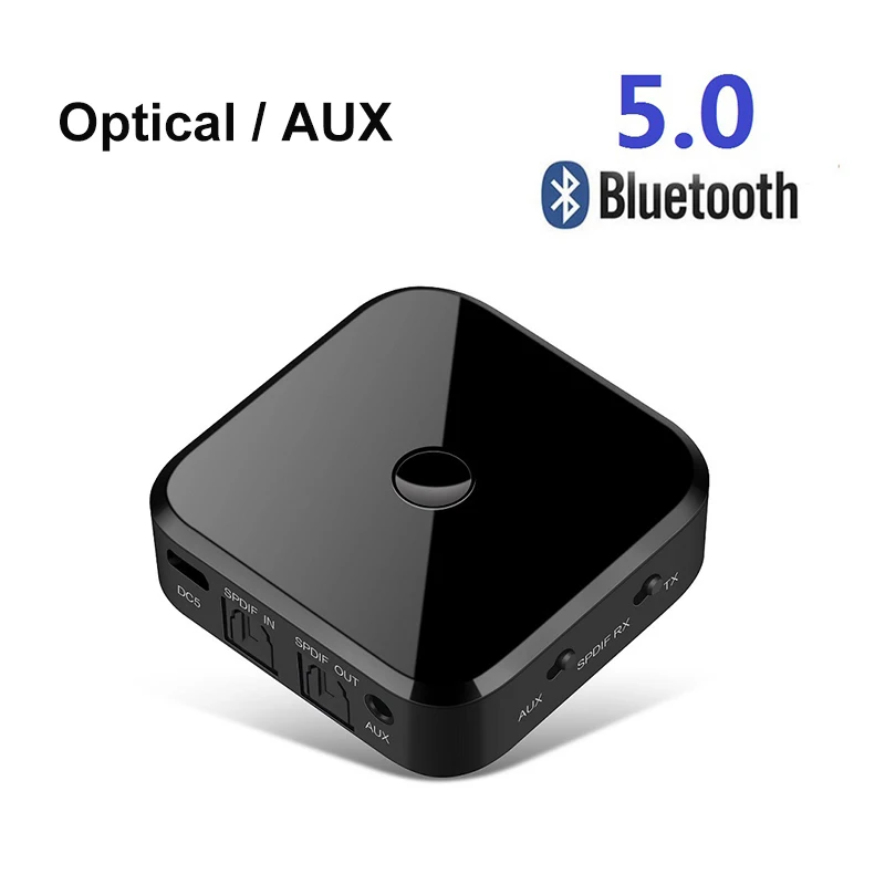2 In 1 Wireless Bluetooth 5.0 Receiver Optical Fiber Jack Aptx Ll Aux 3