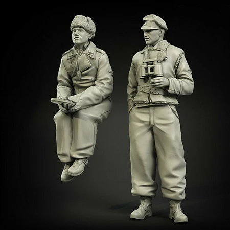 1/35  ancient Officers Kharkov  include 2 Resin figure Model kits Miniature gk Unassembly Unpainted