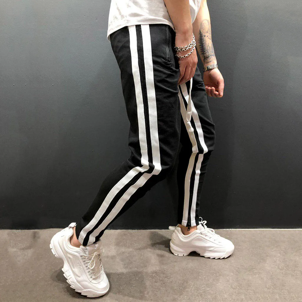 Модные мужские повседневные Лоскутные свитшоты брюки Jogger новые тренажерные залы фитнес Лоскутные Спортивные лосины дышащие брюки 8,13