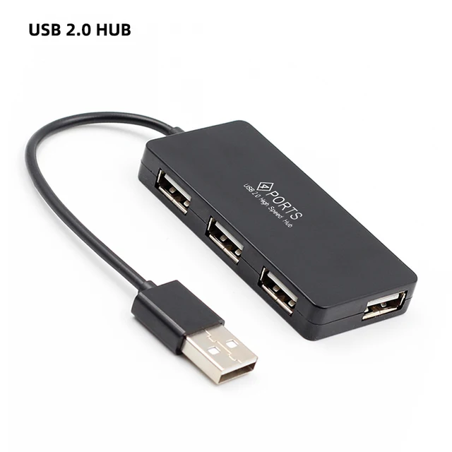 HUB USB 3.0 Laptop PC High Speed External 4 Ports Adapter Splitter USB Expander Computer Accessories For MacBook PS3 Xbox Laptop USB 2.0 Black