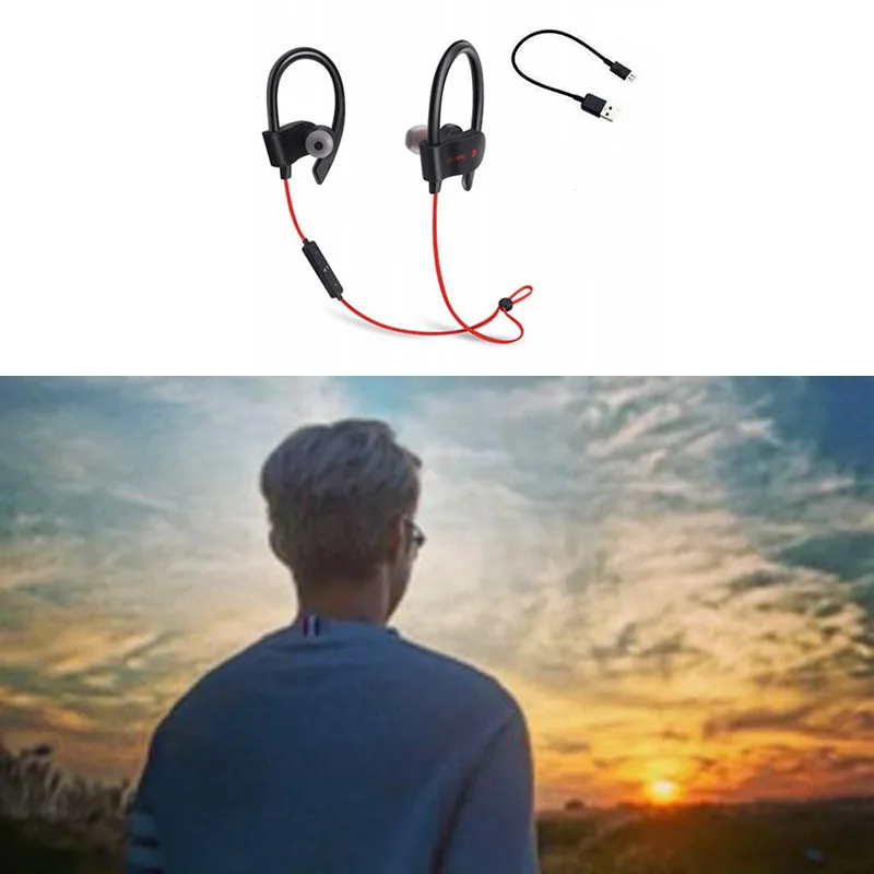 Bluetooth Wireless Earphone Stereo Ear Hook Sports Noise Reduction Earphones With Microphone Headset For Xiaomi IPhone Samsung