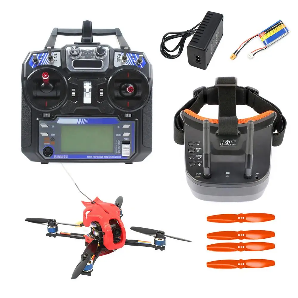

Jmt Upgraded 137mm 3 inch 2-3S FPV Drone BNF Mini F4 Brushless Baby Turtle 800TVL HD Camera Video Goggles RC Quadcopter