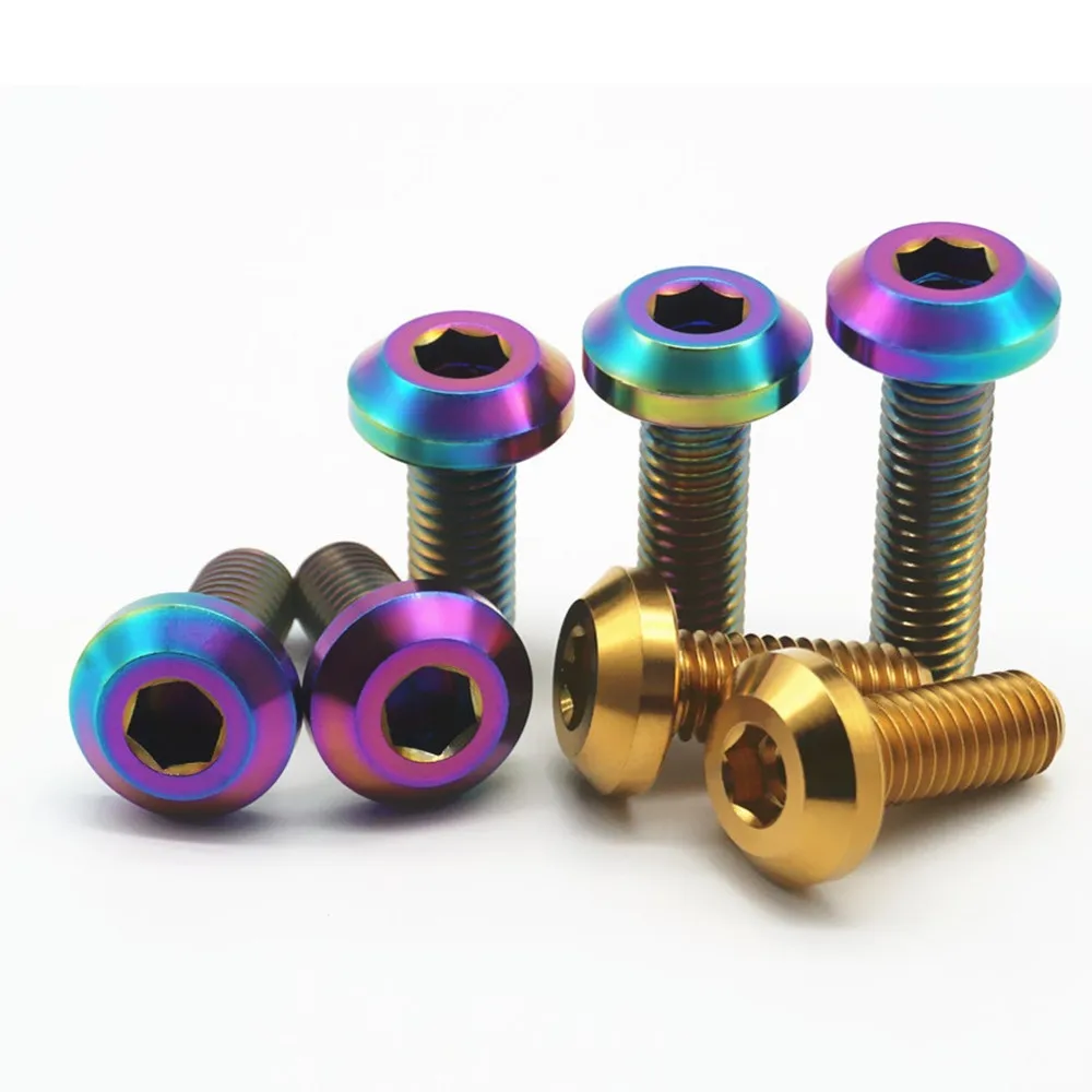 2 x M8X25 Ti Inner Flange Titanium Bolts Screw Allen Hex Hole Head MTB BMX Bike