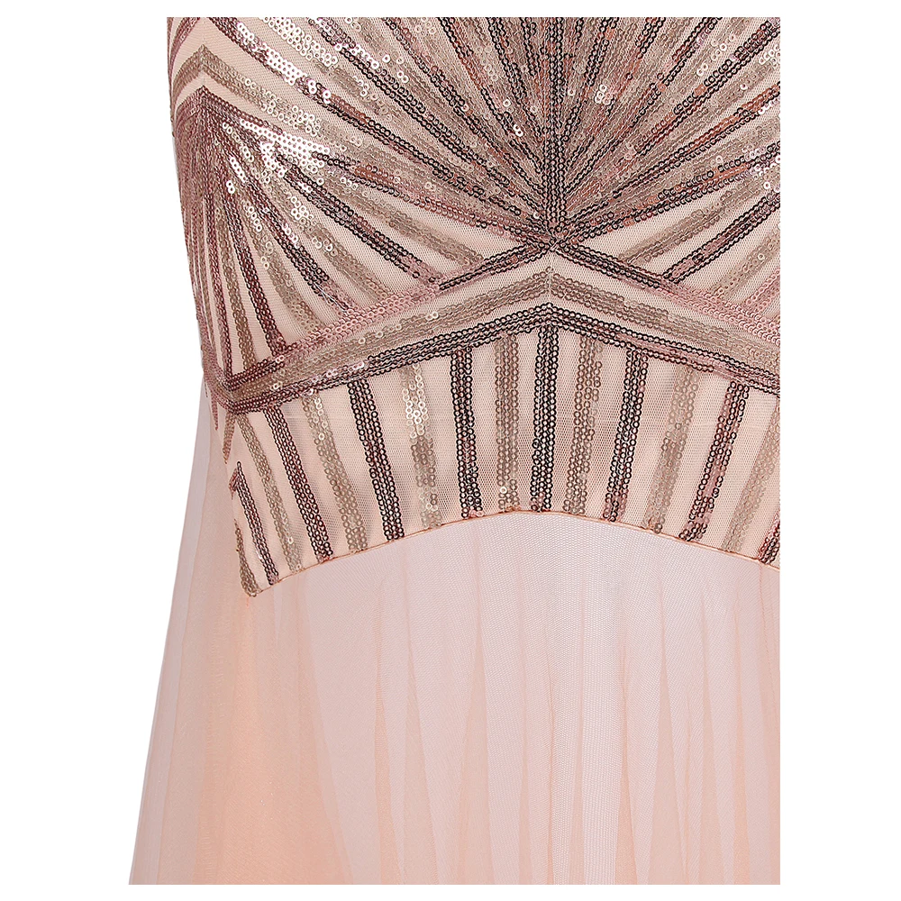 Angel-fashions женское вечернее платье с лямкой на шее, Роскошные вечерние платья с блестками, вечерние платья 420 431