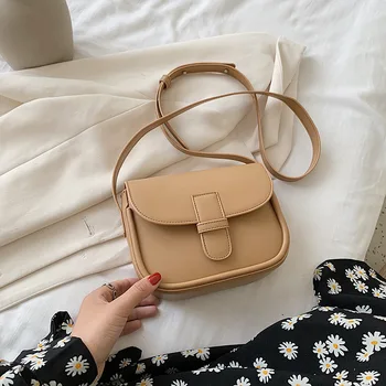 

Solid Color Versatile Daily Life Simple Glorious Korean-style WOMEN'S Fashion Handbag Shoulder Bag Shoulder Bag 2020 New Style S