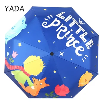 

YADA 2020 ins Folding Automatic Cartoon Prince Umbrella For Women UV Rainproof Umbrella Parasol Rain Sun Anime Umbrella YD200094