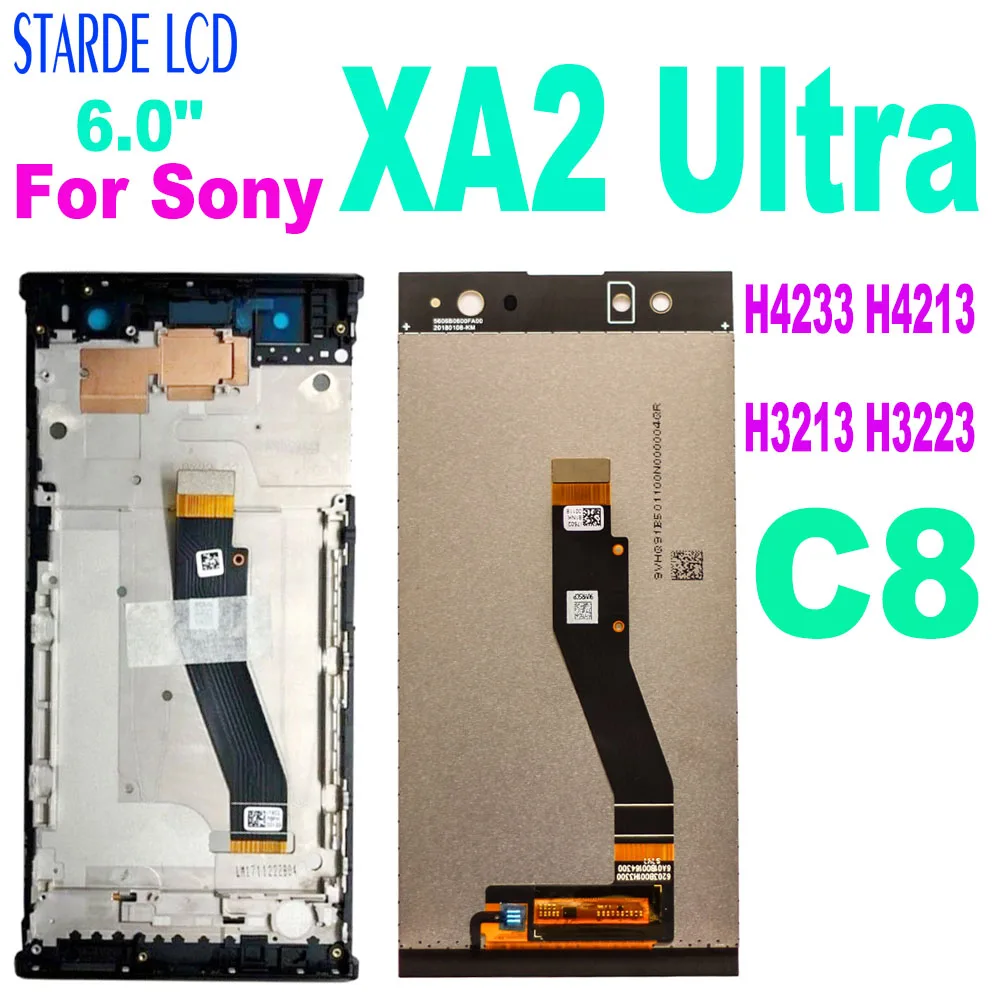 

6.0" For Sony XA2 Ultra LCD Display Touch Screen Digitizer H4233 H4213 H3213 H3223 For SONY Xperia XA2 Ultra LCD C8 Replacement