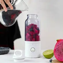 500 мл портативный блендер, соковыжималка оранжевого цвета, чашка для смузи, блендер, USB соковыжималка, чашка для смешивания фруктов, с аккумулятором на 2000 мАч