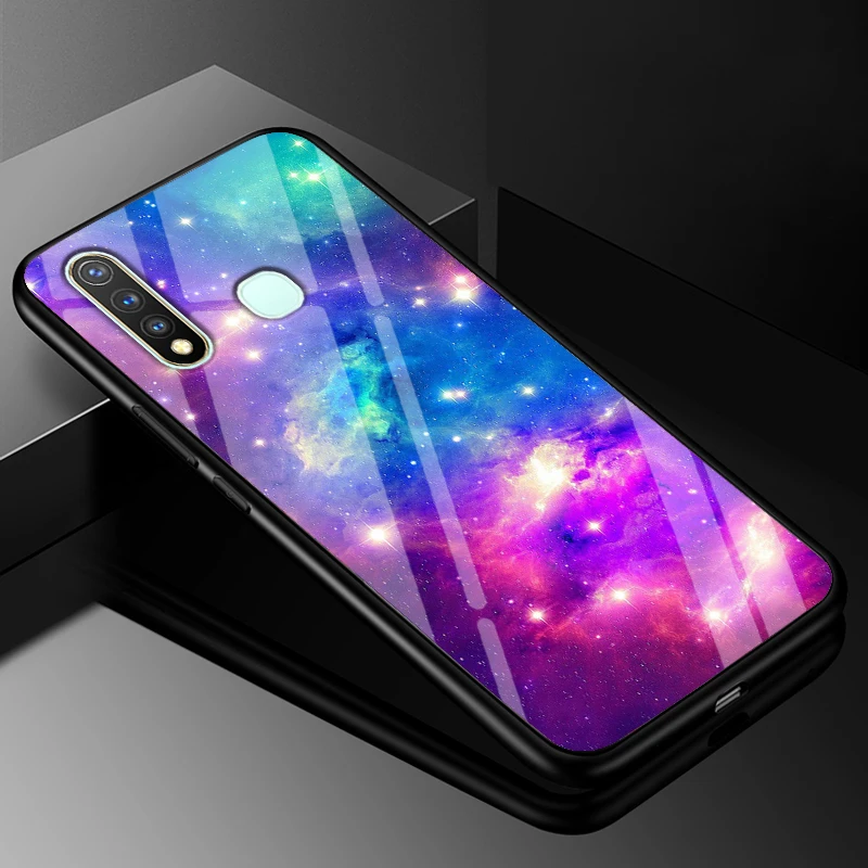 13 ДЛЯ Vivo Y19 чехол 6,53 ''закаленное стекло твердая задняя крышка для Vivo Y19 чехол Y 19 полный защитный чехол для телефона s силиконовый бампер - Цвет: 13