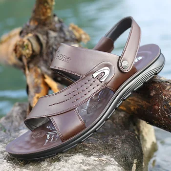 

BJYL Summer Men Casual Sandals Beach Slippers Men Shoes Aqua Breathable Runner Outdoor Slippers Foam Water Shoes Outdoor M1311