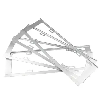 

2Pcs Adjustable Aluminum Alloy License Plate Frames Tag Cover Car Accessories