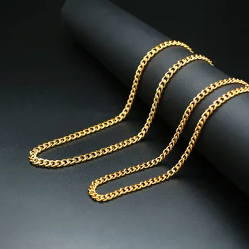 

Hip Hop Gold Cuban Link Chain For Men Punk 30 Inch Choker Necklace For Rapper Long Cuban Chain For Women Jwerlry Accessories