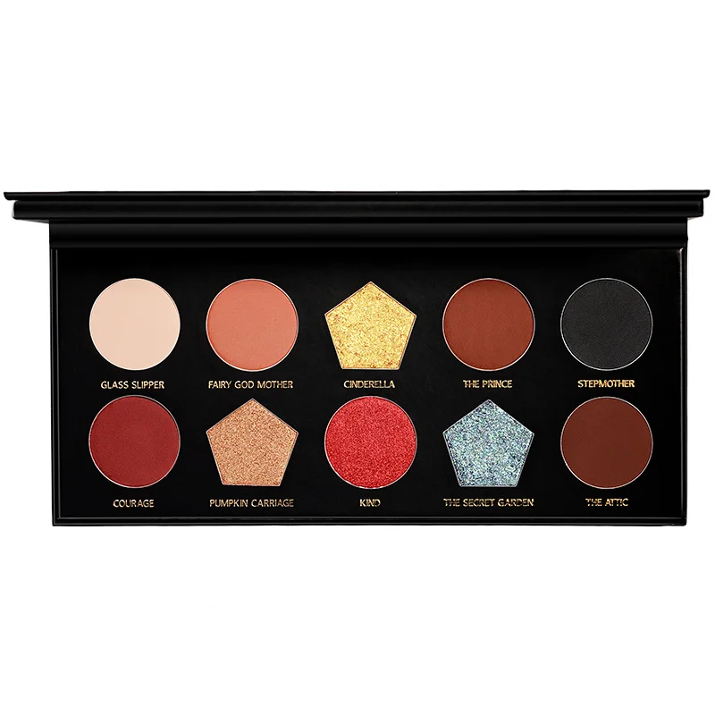ELLESY Brand Earth Color Matte Shimmer Glitter Eyeshadow Pallete Nude Blue 10 Color Long-lasting Eye Shadow Makeup