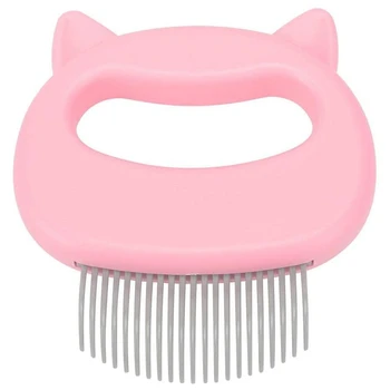 

Pet Cat Dog Massage Shell Comb Grooming Hair Removal Shedding Cleaning Brush(Pink)