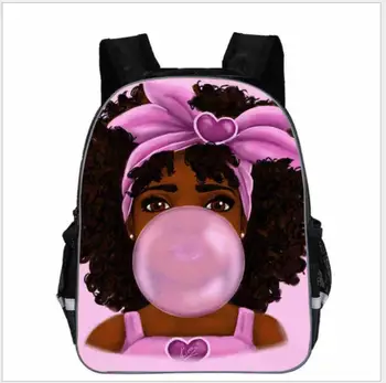 

Afro Baby Girl School Backpack for Kids Boys Cartoon Quality Schoolbag Children Girls Cute Shoulder Bags Travel Mochila