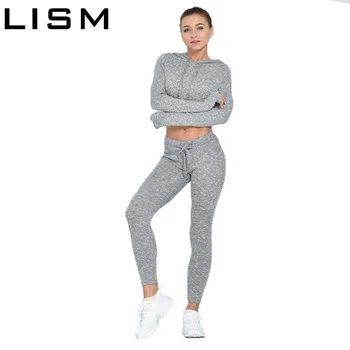 

2019 Sexy Women knitting Sexy Fitness Set Slim Sport Set Gym Workout Running Fitness Leggings Gym Suit yoga sport jumpsuit