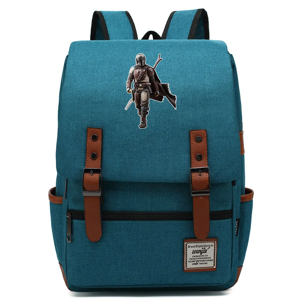 Мандалорский рюкзак из ткани Оксфорд ноутбук Многофункциональный рюкзак для взрослых и детей - Цвет: Зеленый