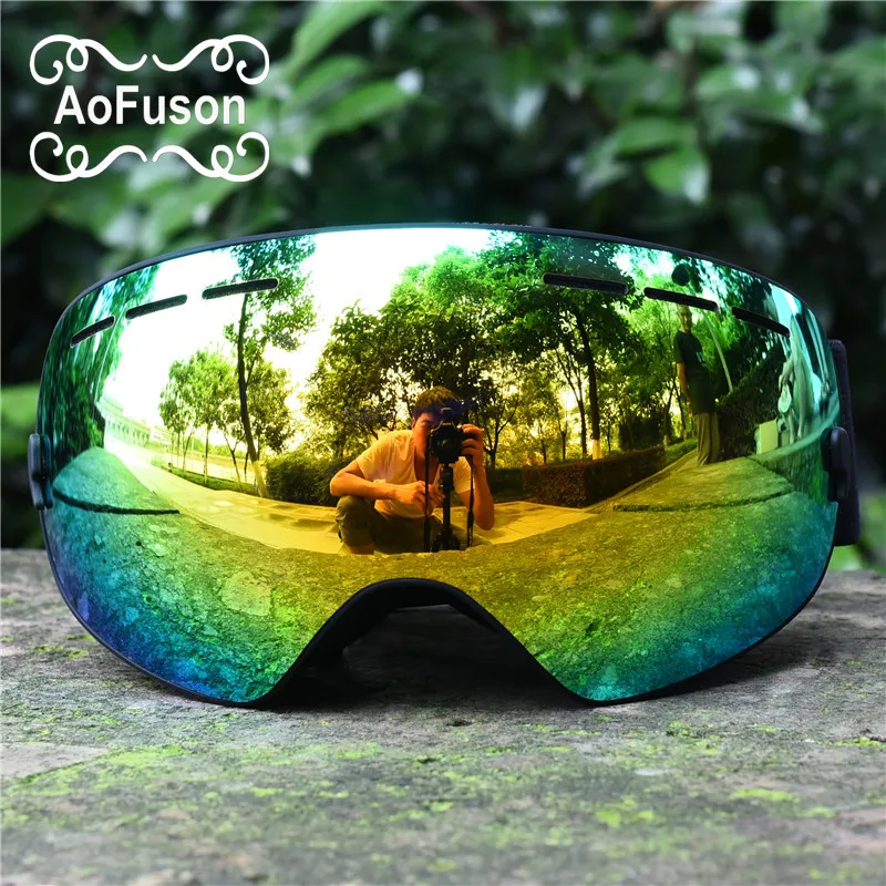 

Ski Snowboard Goggle . Quality Double Layers Anti-fog Lens Big Spherical Mask Snowboarding Glasses Skiing Eyewear skibrille