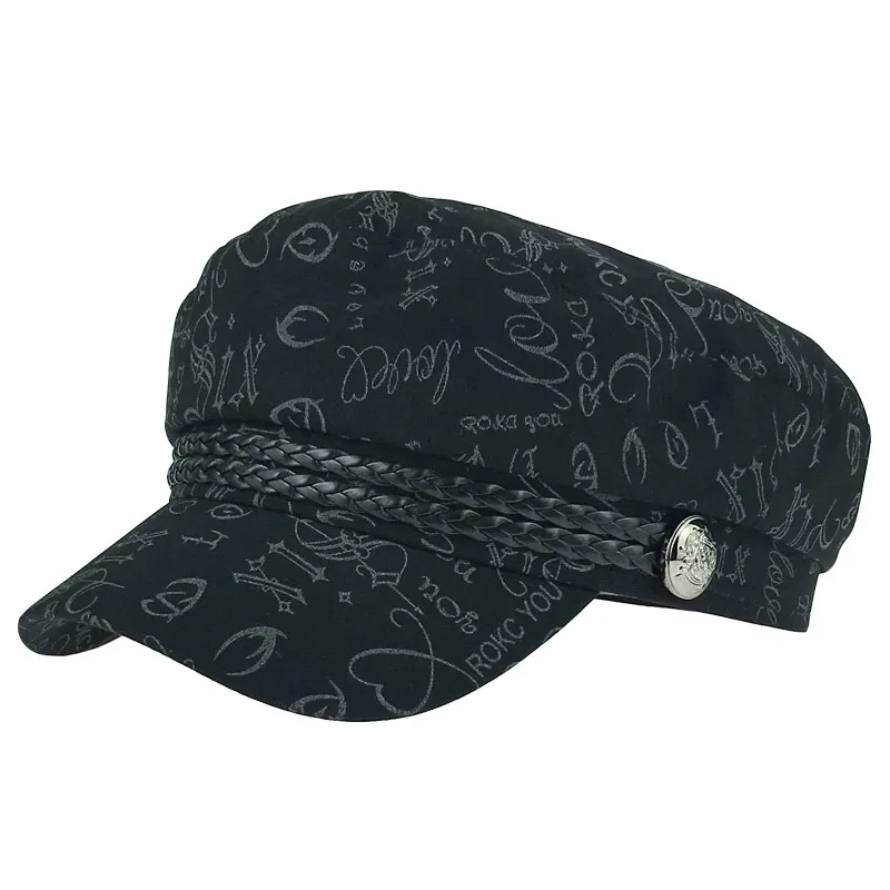 Новая Осенняя восьмиугольная кепка, Дамская плоская военная форма, бейсбольная кепка, Дамская однотонная Кепка, Дамский Повседневный берет, шляпа бренда Gorra militar