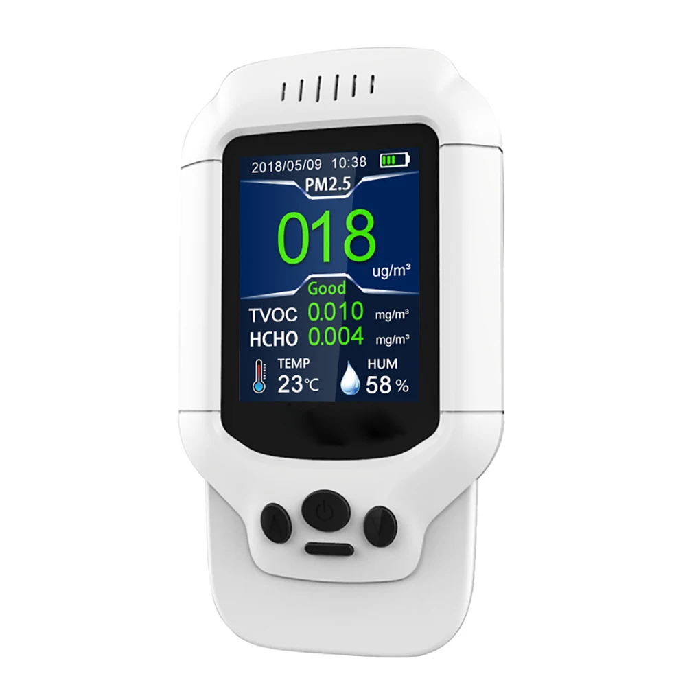 

Humidity Detector PM 2.5 Rechargeable Temperature Digital Display Home Analyzers Tester Office Air Quality Monitor USB Port