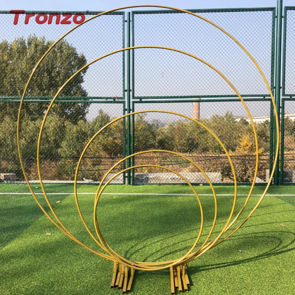 Tronzo Ring Iron Wedding Arch Props Background Circle Flower Outdoor Lawn Door Road Birthday Party Decor | Дом и сад