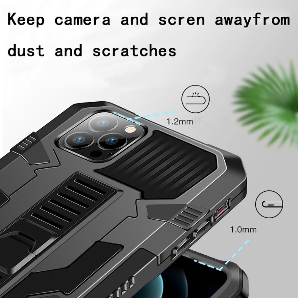 Shockproof Phone Case For iPhone 6 7 8 Plus X XR XS MAX SE 2020 Anti-Fall Kickstand Protective Cover For iPhone 11 12 Pro Max Shockproof Phone Case For iPhone 6 7 8 Plus X XR XS MAX SE 2020 Anti-Fall Kickstand Protective Cover For iPhone 11 12 Pro Max