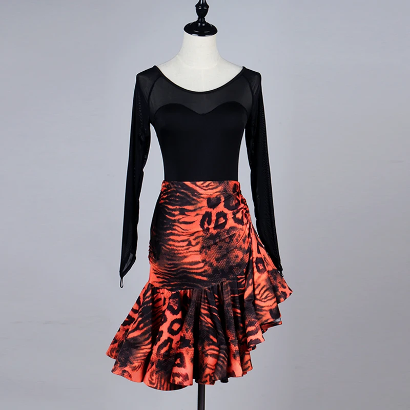 

Women latin dress latin dance costumes for women salsa dress latina dress for dance competition tango dress fringe top and skirt