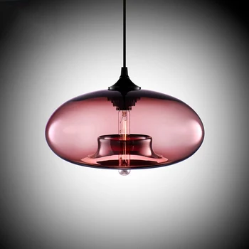 

Nordic Modern hanging loft 7 Color Glass lustre Pendant Lamp industrial decor Lights Fixtures E27/E26 for Kitchen Restaurant