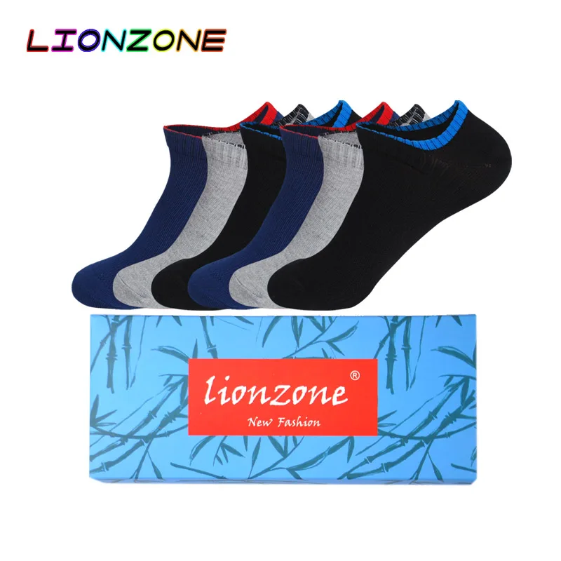 LIONZONE 6 пар/лот Зимние Модные утепленные мужские забавные носки бамбуковые на
