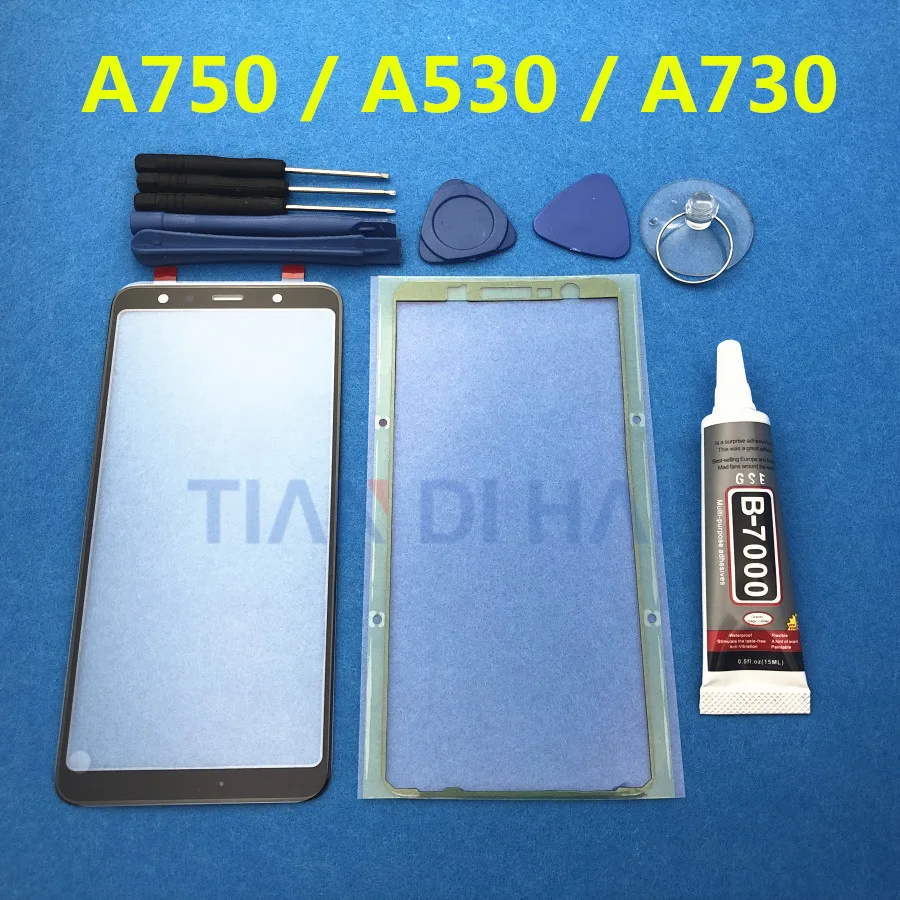 Внешний сенсорный ЖК экран для samsung galaxy A7 A8 Plus + 2018 A750 A750F A730 A530 клей и