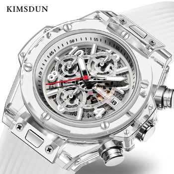 

Fashion Men Watch KIMSDUN Brand Luxury Waterproof Wristwatch Silicone Strap Quartz Watch Casual Male Clock Relojes Para Hombre