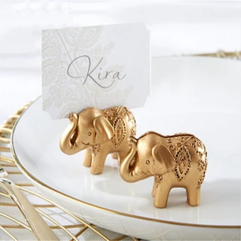 

Gorgeous Gold Elephant Design Place Card Holder Wedding Party