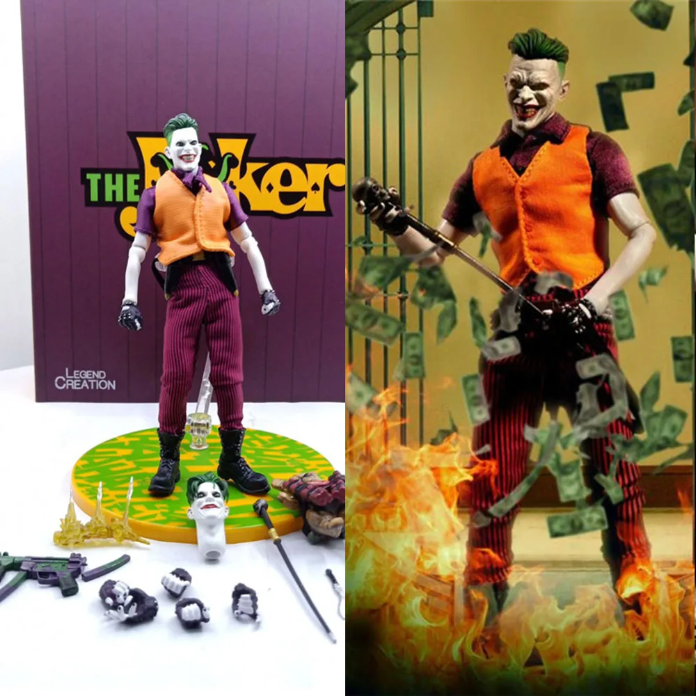 

The Joker PVC Action Figure Collectible Model Toy 6" 15cm Common Movable Clown Crime Prince for Fans Halloween Gifts