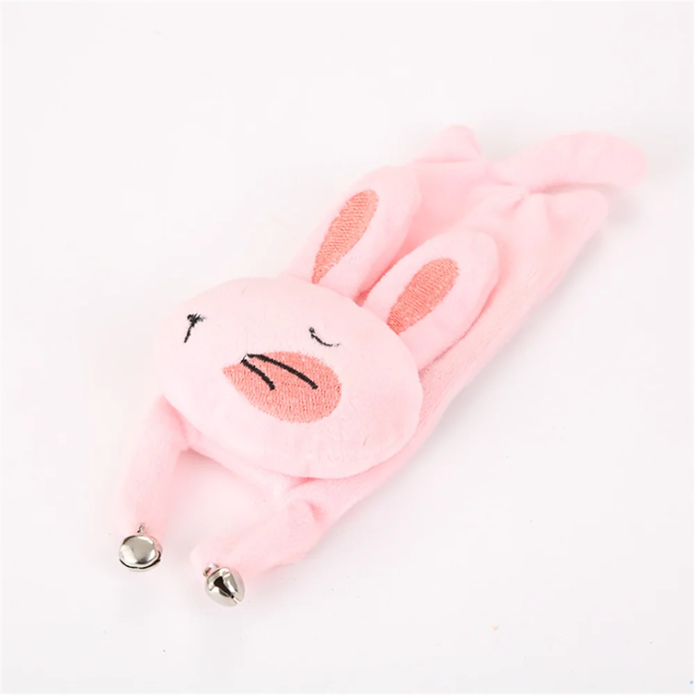 Игрушка для домашних животных, милая кошка, кролик, маленький медведь, кошка, плюшевая игрушка с колокольчиком мультяшный колокол, игрушка для кошек