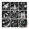 12 Pieces Christmas Stencils Template Reusable Plastic Craft for Art Drawing Pai B95C ► Photo 3/6