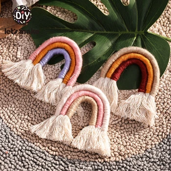 

Let's Make 1pc Contrast Tassel Rainbow Pendant Baby Stroller Accessories Baby Toy for 0-12 Month Child