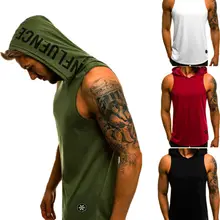 Мужская мода тренажерный зал Singlet бодибилдинг Повседневная майка жилет без рукавов Фитнес Размер M-2XL