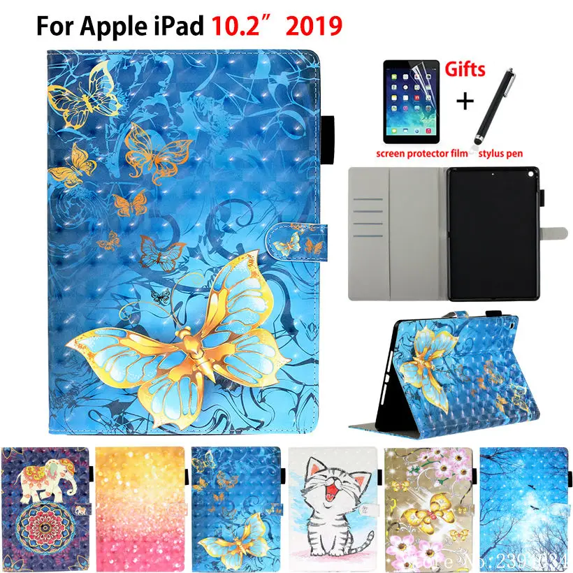 Чехол для iPad 10 2 2019 чехол Apple 7-го поколения A2200 A2198 A2232 с мультяшным 3d-рисунком