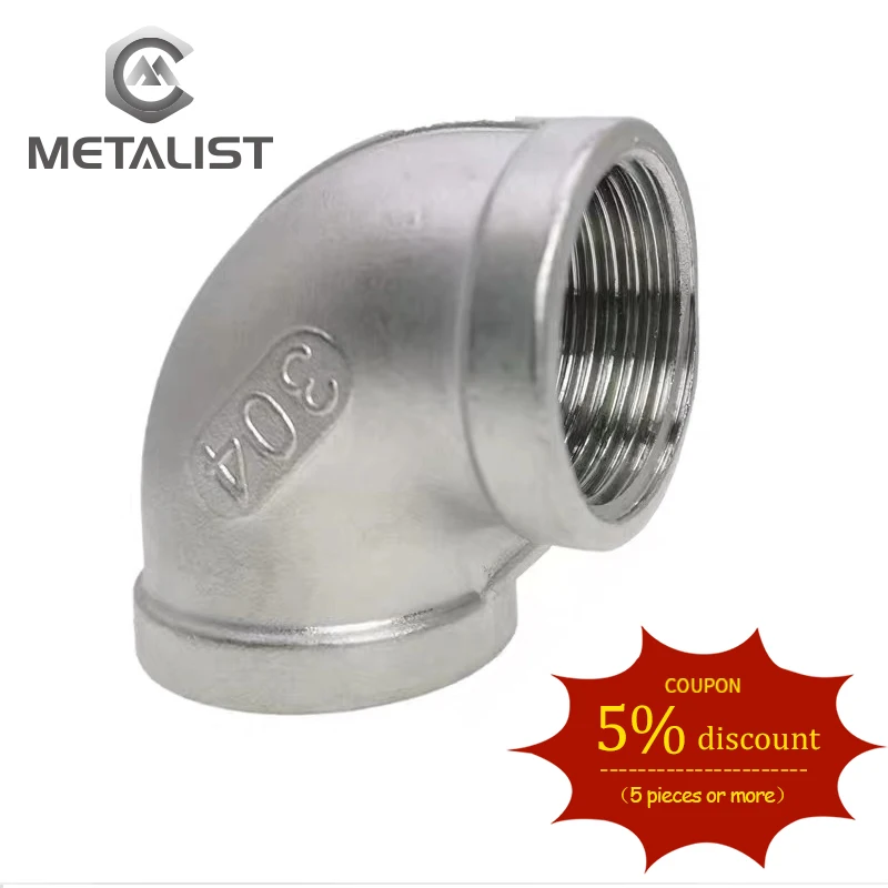 1//2/" codo 90 ° Ángulo De Acero Inoxidable 304 Tubo montaje roscados hembra NPT
