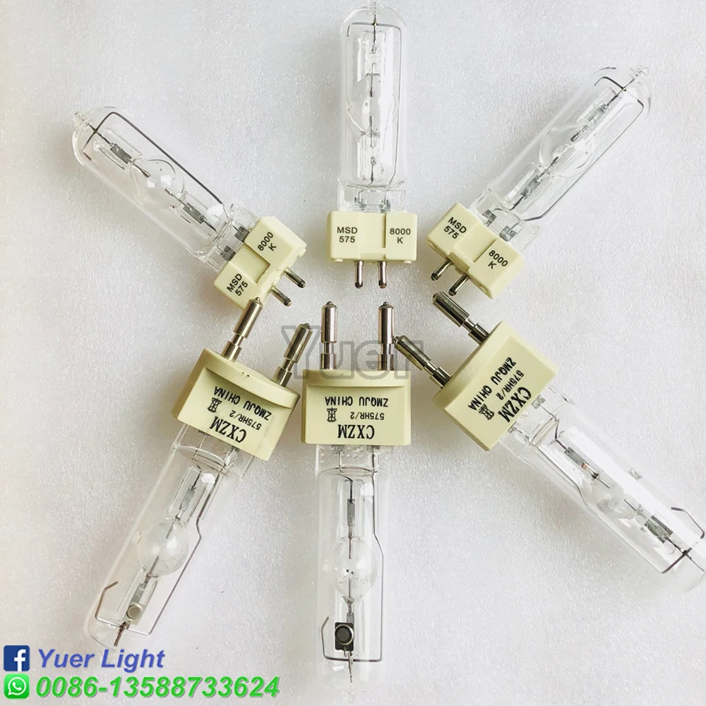 2 Ampoules MSR 575/2 8000K - 150W - Culot GY9,5 - éclairage Scène DJ