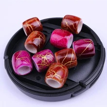 100 шт./пакет акриловые бусины для волос 6,8 мм большое отверстие дредлок бусины для Джамбо оплетка дредлок аксессуары для волос