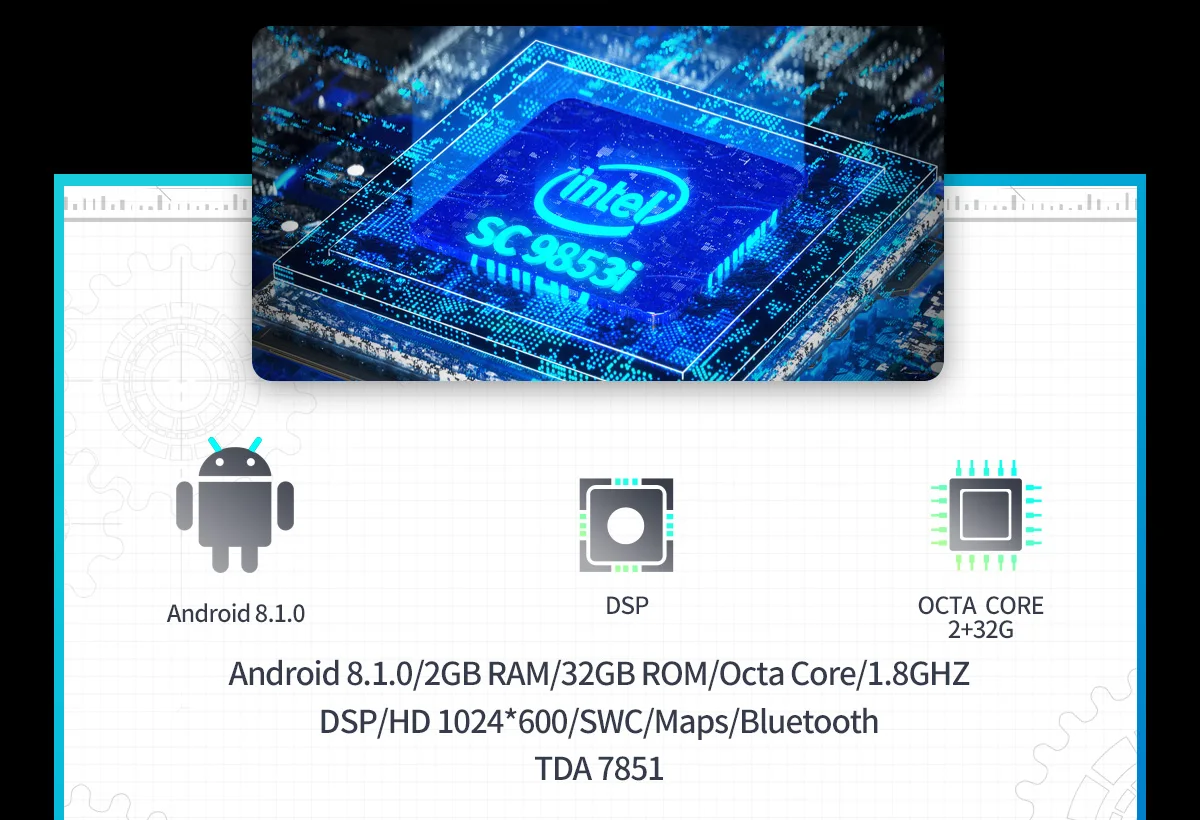 Perfect Joying TDA 7851 2G+32G Octa 8 Core Android 8.1 Car Autoradio Player for Hyundai Tucson/IX35 2011-2016 Multimedia Navigation GPS 3
