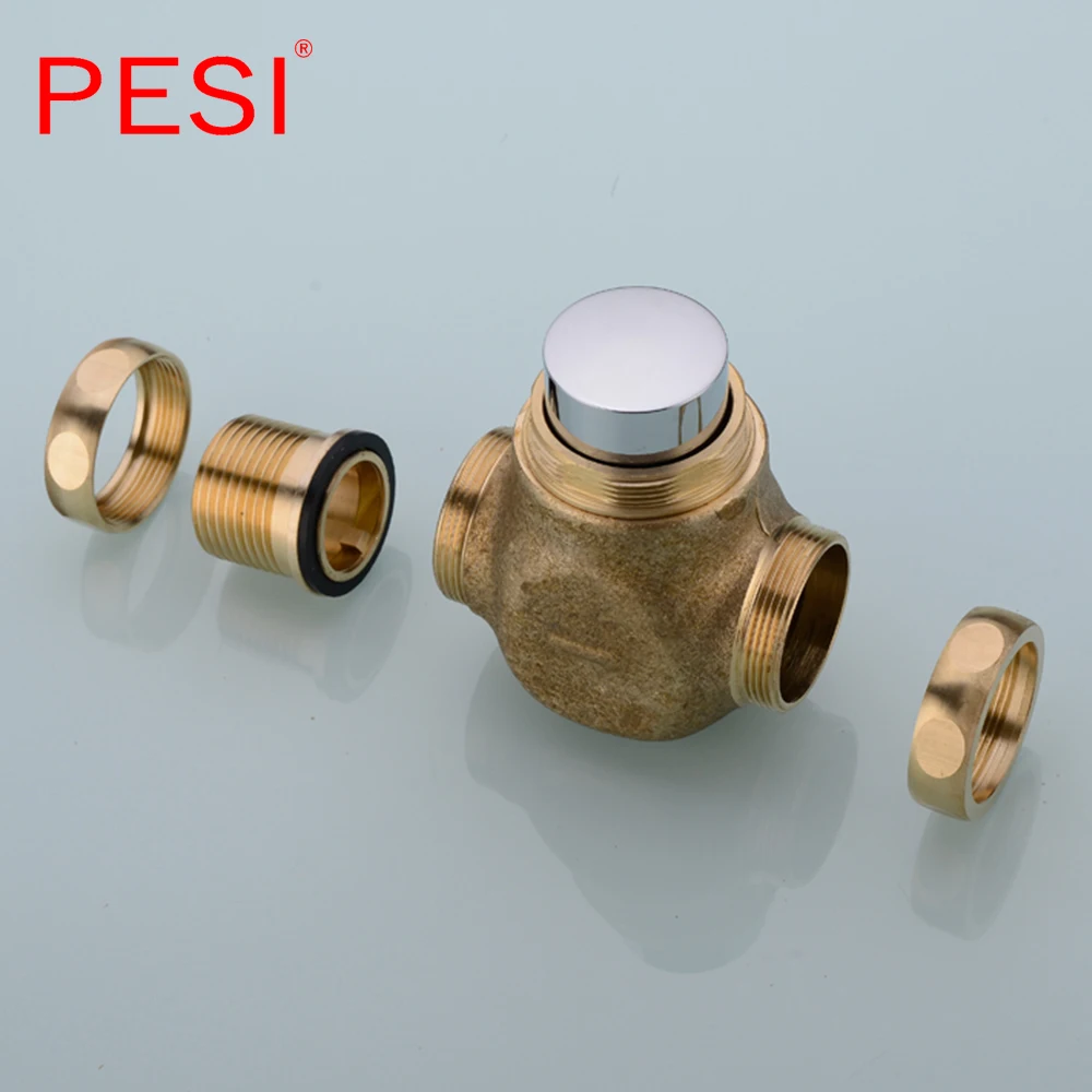 All Brass Exposed Self-closing Urinal Flush Valve Button Type Manual Time-extended Shut-off Valve Chrome toilet tank accessories,toilet push button