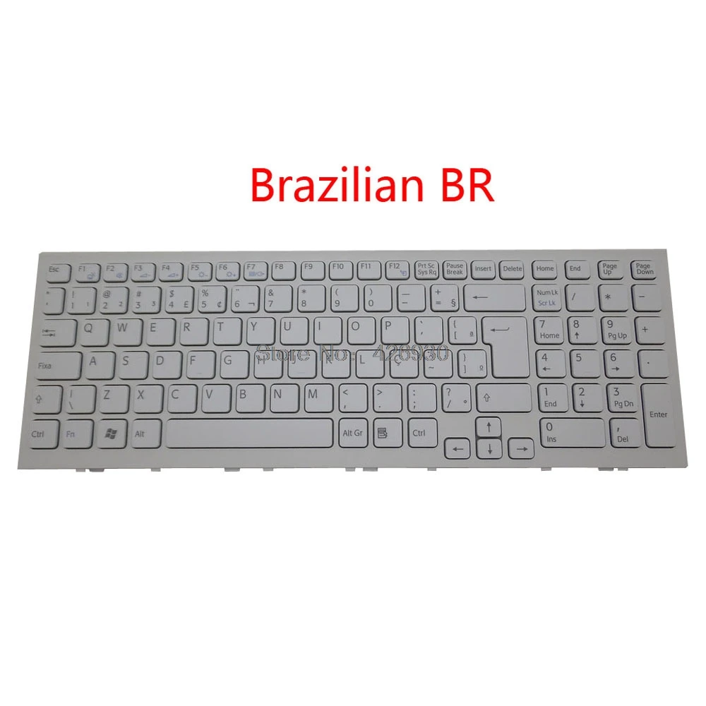 BR Brazilian Ноутбук США TR BR SP SW FR Великобритания клавиатура для SONY VPC-EH VPCEH английский турецкий бразильский испанский швейцарский французский Великобритания - Цвет: BR Brazilian