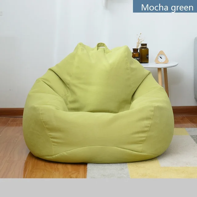 Light Green Средний ленивый мешок бобов диван крышка 80*90 см без подкладки из льна для стула мешок бобов диван татами мебель для гостиной - Color: Light Green