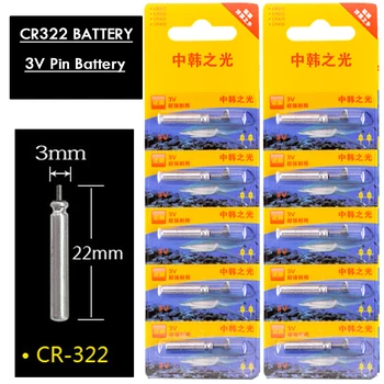 BIG OFFER ❤️ 10pcs/lot CR322 Batteries Fishing Float Electric Float 3V Night Light Lithium Pin Cells Float Accessories Fishing Tools Tackles - discount item 39% OFF Sports & Entertainment