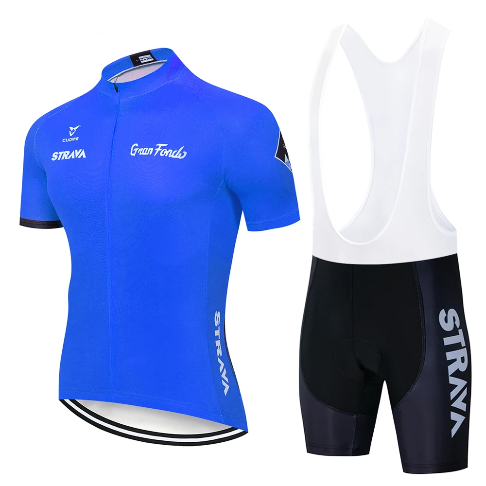 Cycling suit Командная одежда STRAVA для велоспорта, гелевая Подушка 19d шорты для велоспорта, комплект из Джерси, Ropa Ciclismo, мужская одежда pro Maillot Culotte - Цвет: Cycling suit