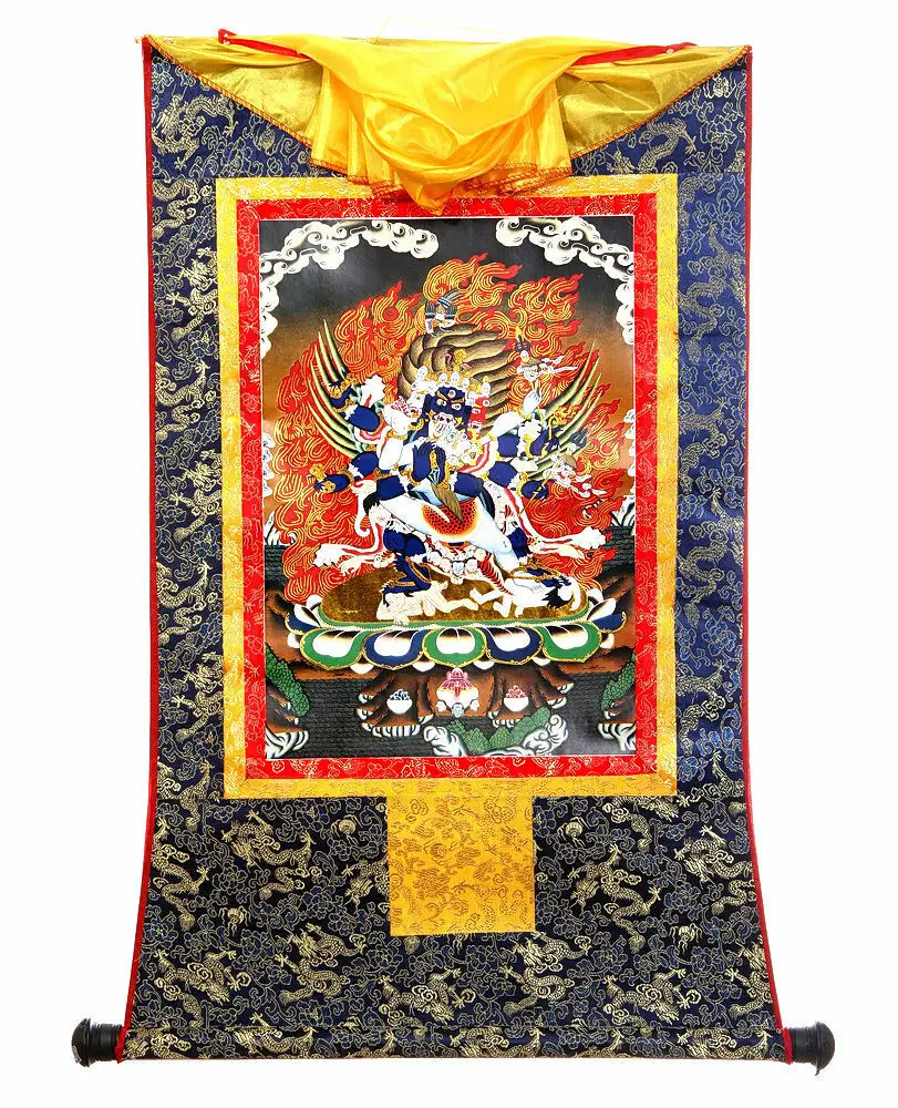 

13 дюймов Тибет тангка Vajra-wraч Vajrakilaya парча с принтом
