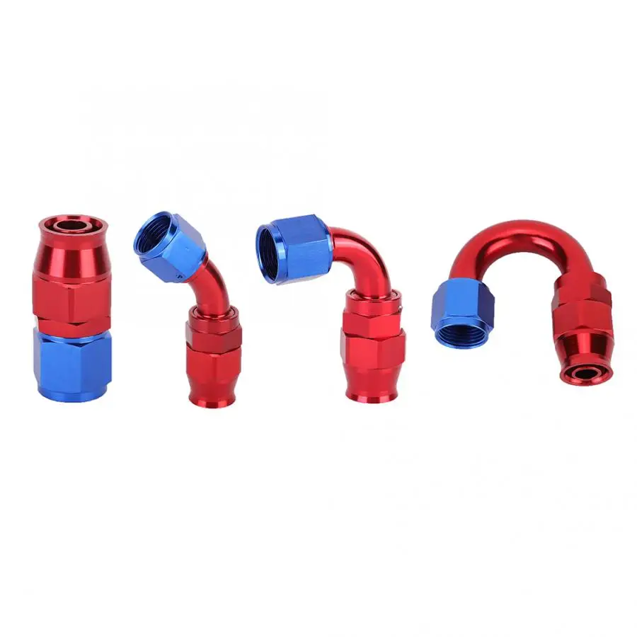AN10 Swivel PTFE Hose End Fitting Straight 45 90 180 Degree For Oil Fuel Line Reusable Ends |